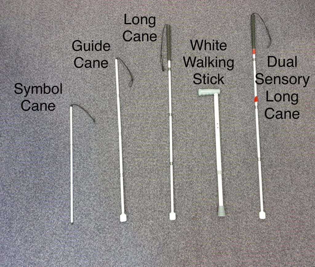 A example of the variety of mobility canes suited for different use cases